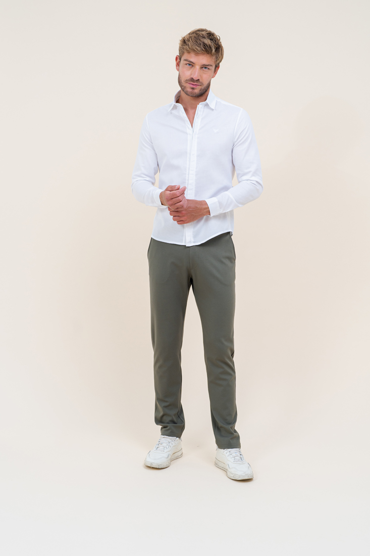 chemise zip coton blanche homme Elom Paris