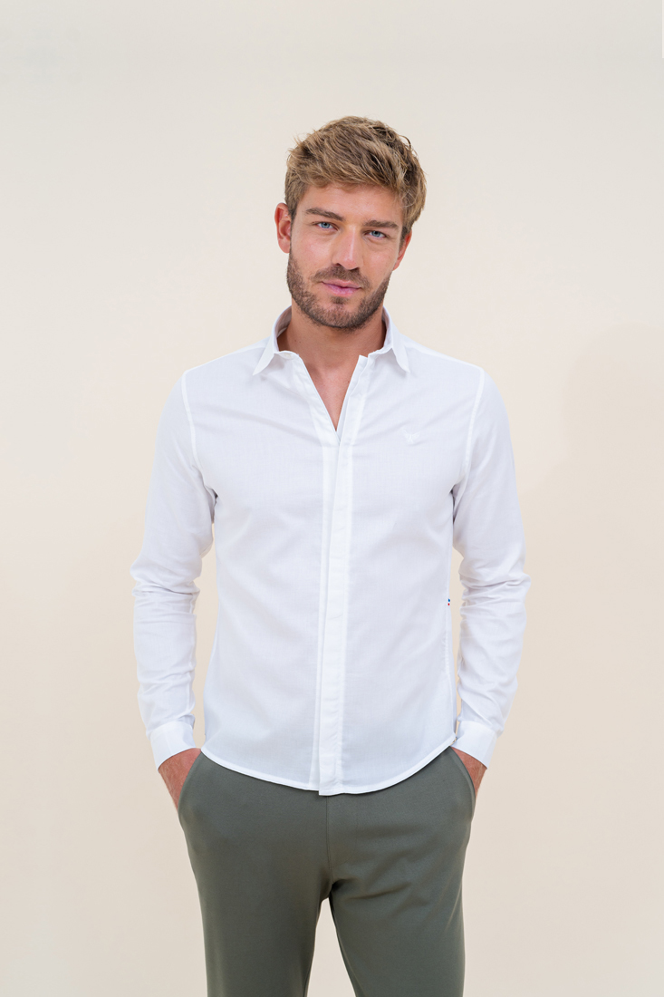 chemise coton blanche homme Elom Paris