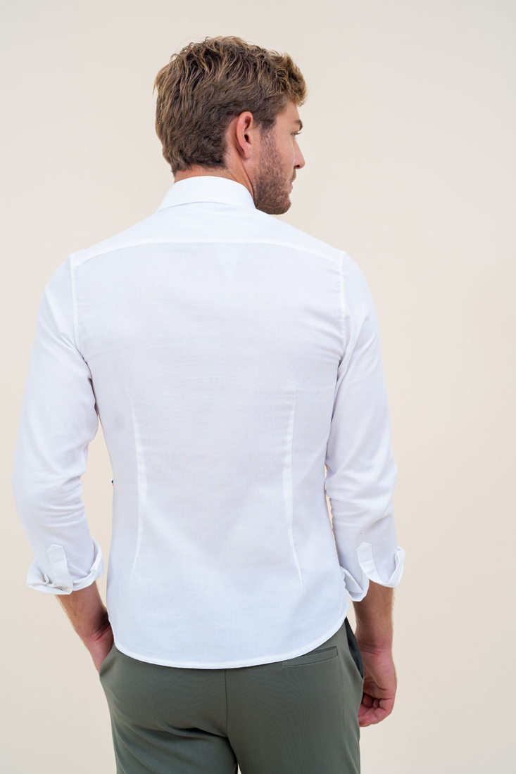 dos chemise zip coton blanche homme Elom Paris