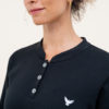 Sweat noir col mao femme ELOM PARIS