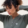 Sweat kaki col mao femme ELOM PARIS