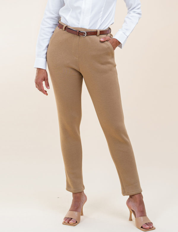 tailleur molleton camel femme Elom Paris