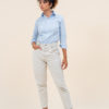 chemise zip coton bleu femme Elom Paris