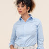 chemise zip coton bleu femme Elom Paris