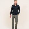 Chemise col châle noir Elom Paris
