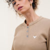 sweat molleton col mao camel femme Elom Paris