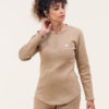 sweat molleton col mao camel femme Elom Paris